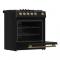 30" Forno Leonardo Espresso Gas Range 5 cu.ft. Convection Oven - FFSGS1116-30BLK