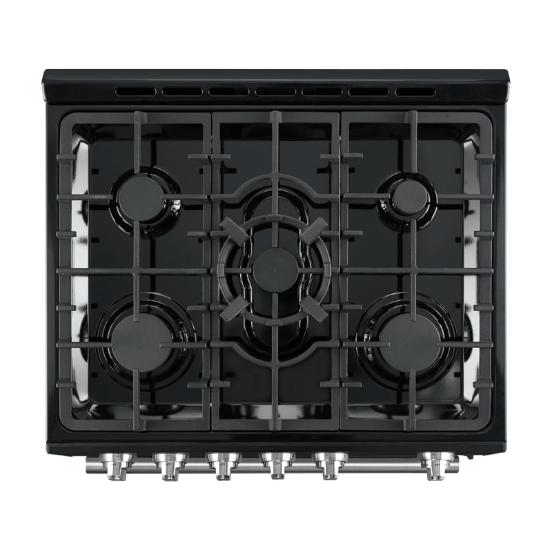 30" Forno Leonardo Espresso Gas Range 5 cu.ft. Convection Oven - FFSGS1116-30BLK