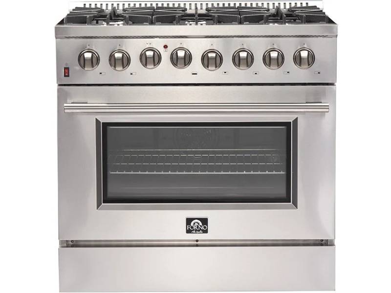 36" Forno Galiano Dual Fuel Range 6 Burners 5.36 cu.ft. True Convection Oven - FFSGS6156-36