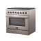 36" Forno Galiano 6 Burners 5.36 cu.ft. True Convection Oven Dual Fuel Range - FFSGS6156-36WHT
