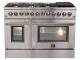 48" Forno Galiano Dual Fuel 6.58 cu.ft. 8 Burners Double Ovens Range - FFSGS6156-48