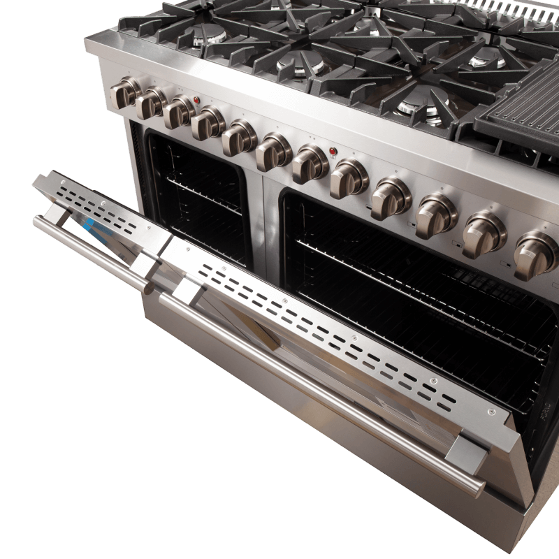 48" Forno Galiano Dual Fuel 6.58 cu.ft. 8 Burners Double Ovens Range - FFSGS6156-48