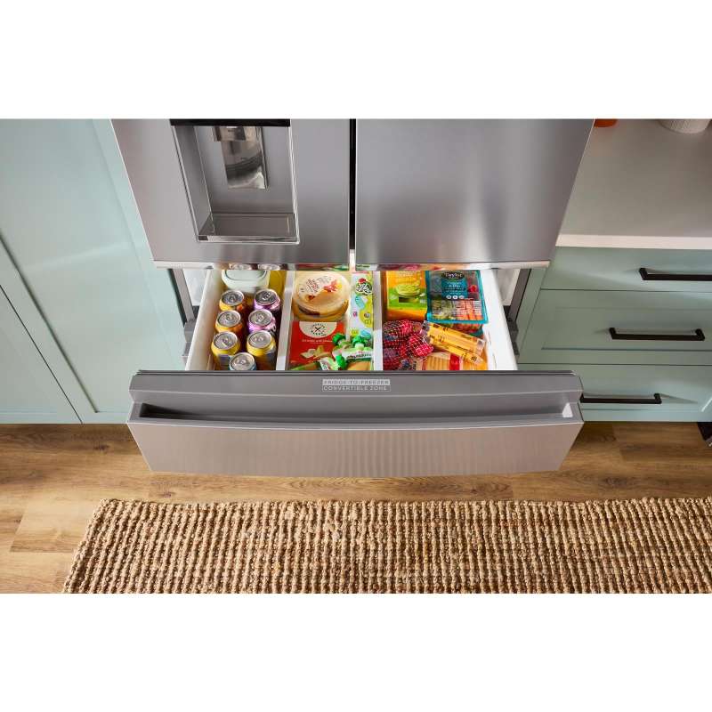 36" Whirlpool 22 cu. ft. True Counter Depth 4-Door French Door Refrigerator - WRMC7036RZ