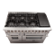 48" Forno Galiano Dual Fuel 6.58 cu.ft. 8 Burners Double Ovens Range - FFSGS6156-48WHT