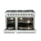 48" Forno Galiano Gas Range 8 Burners Griddle 6.58 cu.ft. Double Ovens - FFSGS6244-48BLK