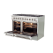 48" Forno Galiano Gas Range 8 Burners Griddle 6.58 cu.ft. Double Ovens - FFSGS6244-48BLK