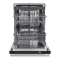 24” Forno Pozzo Dishwasher Black With additional Antique Brass handles - FDWBI8067-24BLK