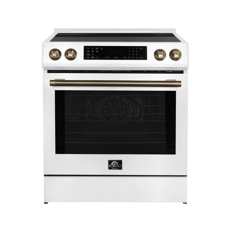 30" Forno Espresso Donatello Slide-In Induction Range White - FFSIN0905-30WHT