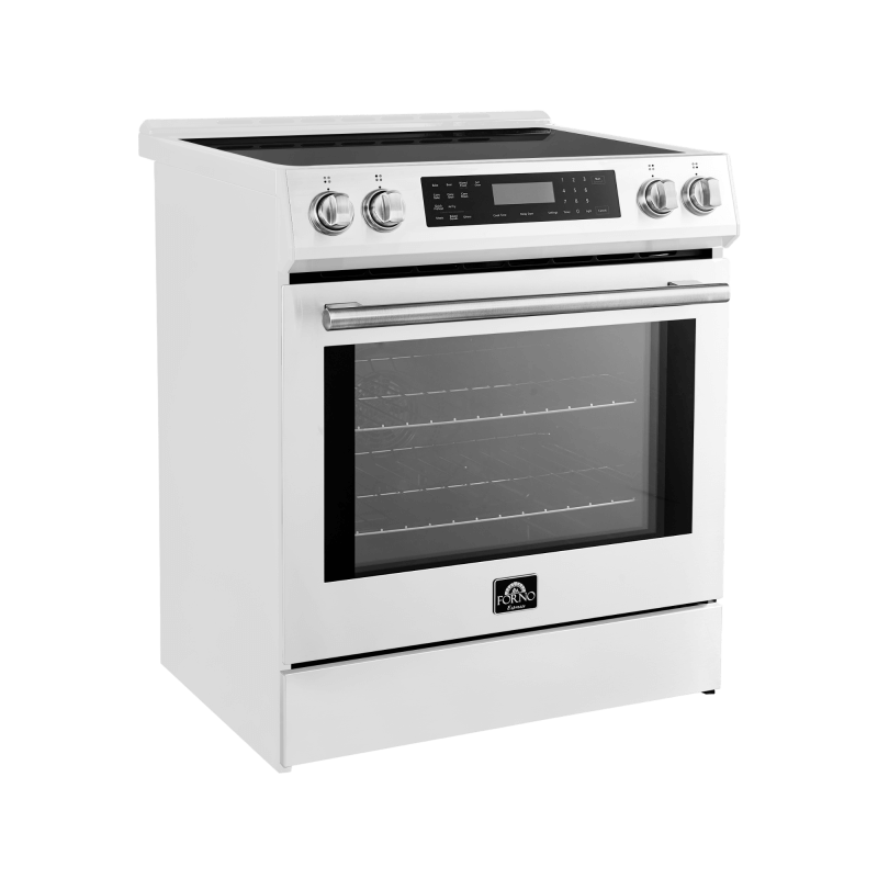 30" Forno Espresso Donatello Slide-In Induction Range White - FFSIN0905-30WHT