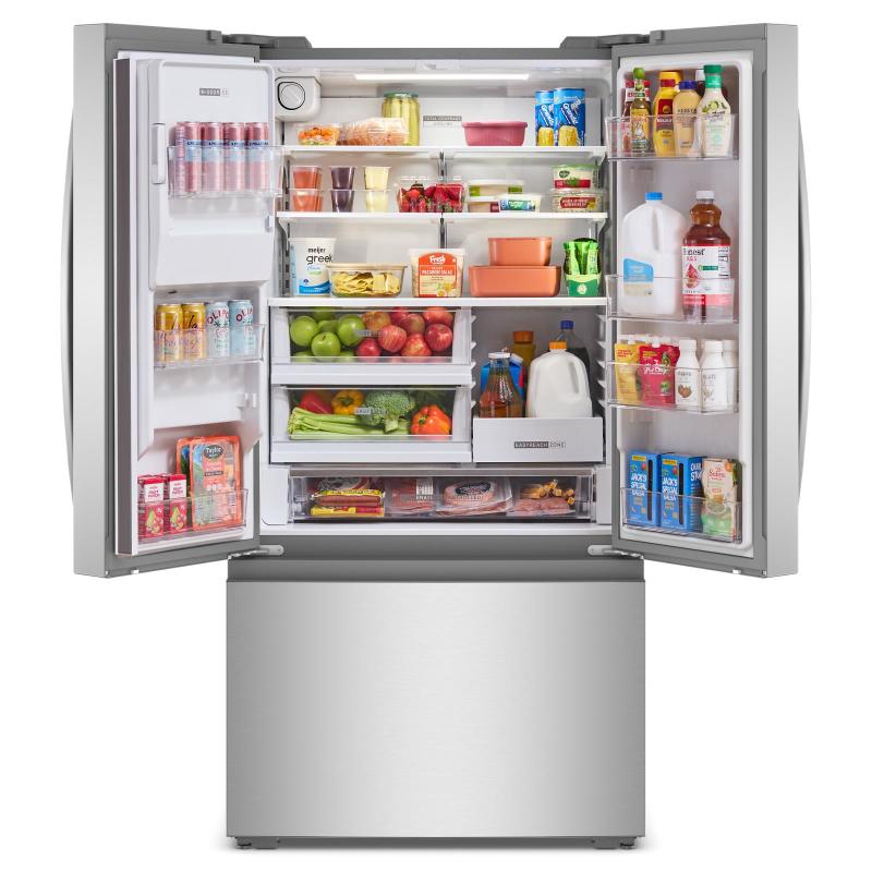 36" Whirlpool 23.4 cu. ft. True Counter Depth 3-Door French Door Refrigerator - WRFC7036RZ