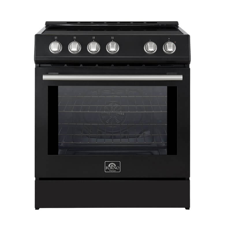 30" Forno Leonardo Espresso Slide-In Induction Range in Black - FFSIN0982-30BLK