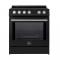 30" Forno Leonardo Espresso Slide-In Induction Range in Black - FFSIN0982-30BLK