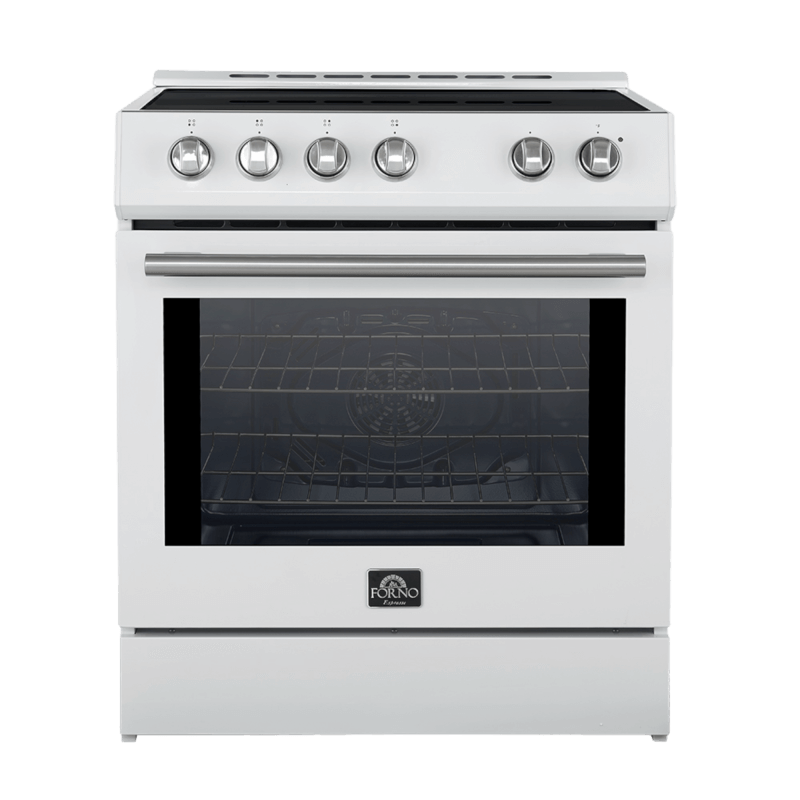 30" Forno Leonardo Espresso Slide-In White Induction Range - FFSIN0982-30WHT