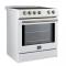 30" Forno Leonardo Espresso Slide-In White Induction Range - FFSIN0982-30WHT