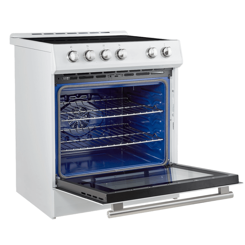 30" Forno Leonardo Espresso Slide-In White Induction Range - FFSIN0982-30WHT