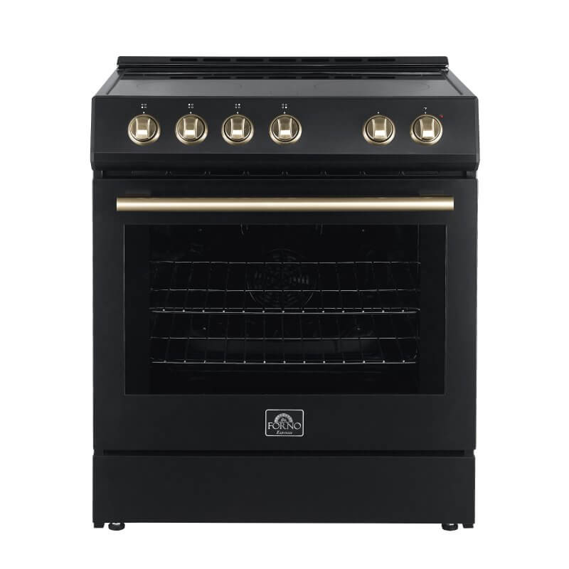 30" Forno Leonardo Espresso Slide-In Electric Convection Range - FFSEL6022-30BLK