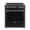 30" Forno Leonardo Espresso Slide-In Electric Convection Range - FFSEL6022-30BLK