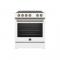 30" Forno Leonardo Espresso Slide-In Electric Convection Range in White - FFSEL6022-30WHT