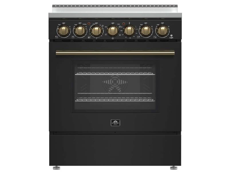 30" FORNO Paolo Freestanding  4.38 cu.ft. True Convection Oven Electric Range  - FFSEL6011-30BLK