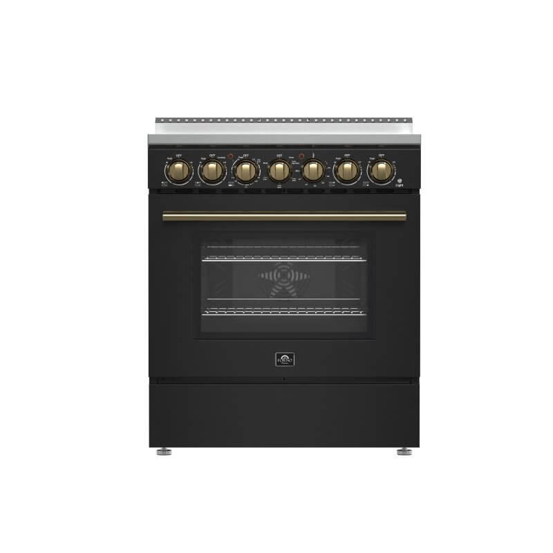 30" FORNO Paolo Freestanding  4.38 cu.ft. True Convection Oven Electric Range  - FFSEL6011-30BLK