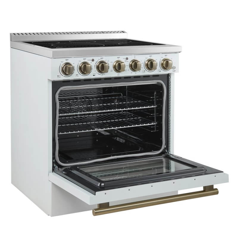 30" Forno Paolo 4.38 cu.ft. Freestanding True Convection Oven Electric Range - FFSEL6011-30WHT