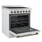 30" Forno Paolo 4.38 cu.ft. Freestanding True Convection Oven Electric Range - FFSEL6011-30WHT