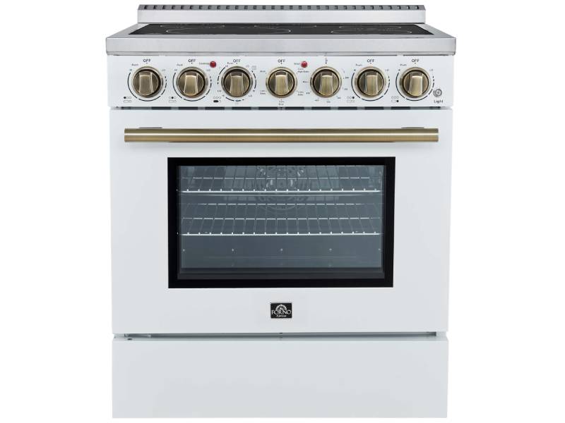 30" Forno Paolo 4.38 cu.ft. Freestanding True Convection Oven Electric Range - FFSEL6011-30WHT
