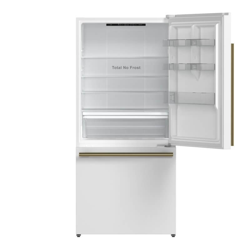31" Forno Milano Espresso 17.2 cu. ft. Bottom Freezer Right Swing Door Refrigerator - FFFFD1785-31WHT