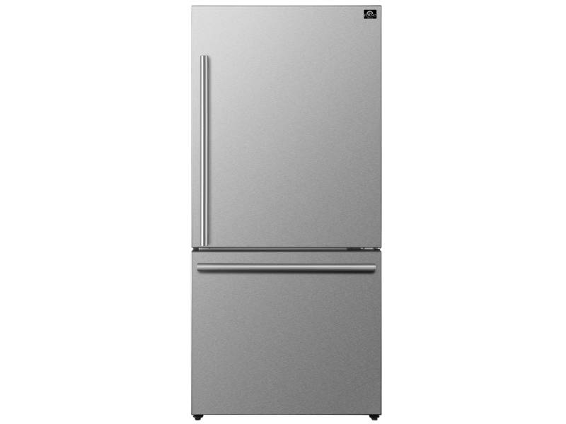 31" Forno Milano Espresso 17.2 cu. ft. Bottom Freezer Right Swing Door Refrigerator - FFFFD1785-31S