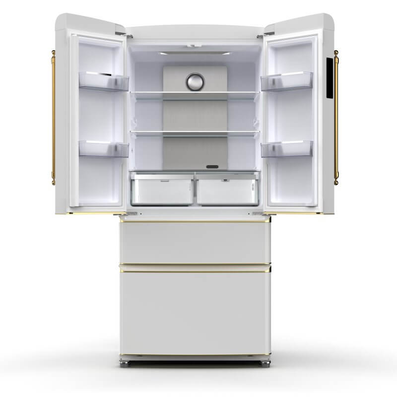 Forno Luigi 18 cu.ft. French Door Refrigerator - FFFFD1791-33WHT