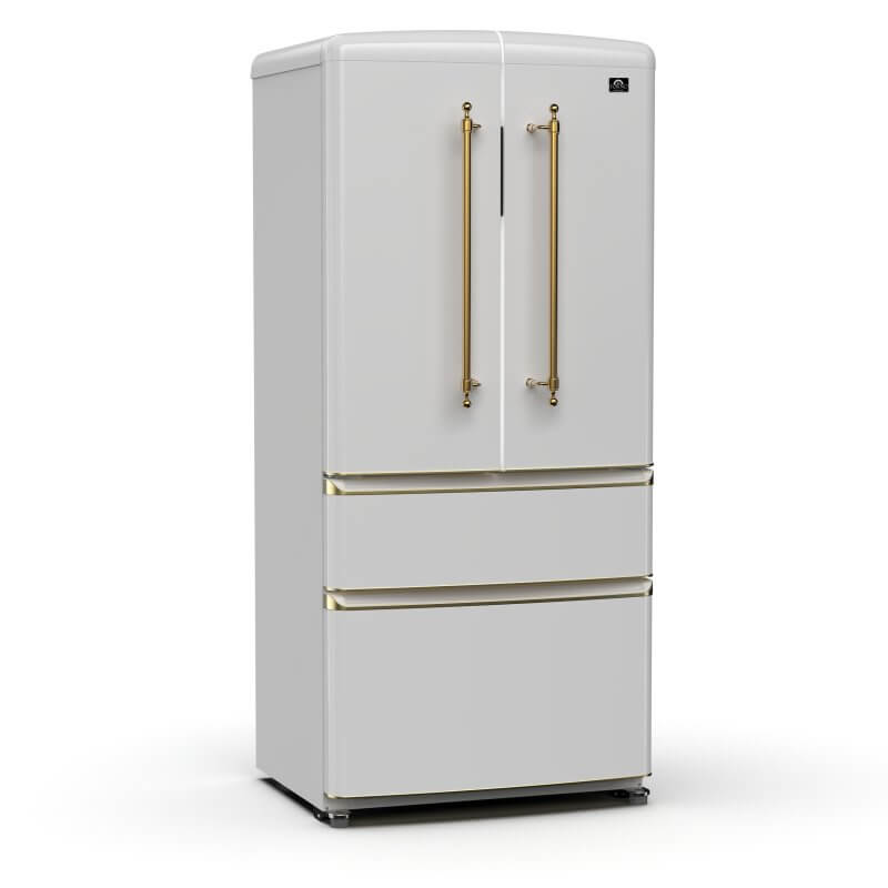 Forno Luigi 18 cu.ft. French Door Refrigerator - FFFFD1791-33WHT