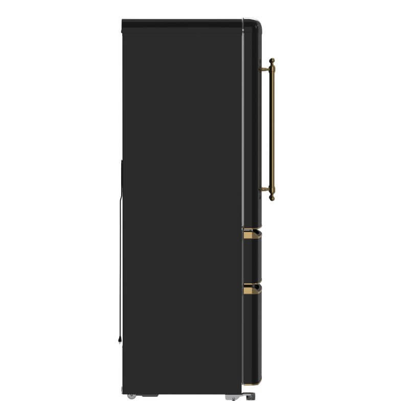 Forno Luigi 18 cu.ft. French Door Refrigerator Black - FFFFD1791-33BLK