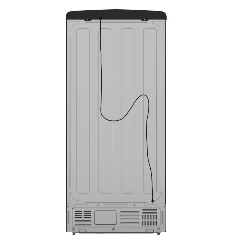 Forno Luigi 18 cu.ft. French Door Refrigerator Black - FFFFD1791-33BLK