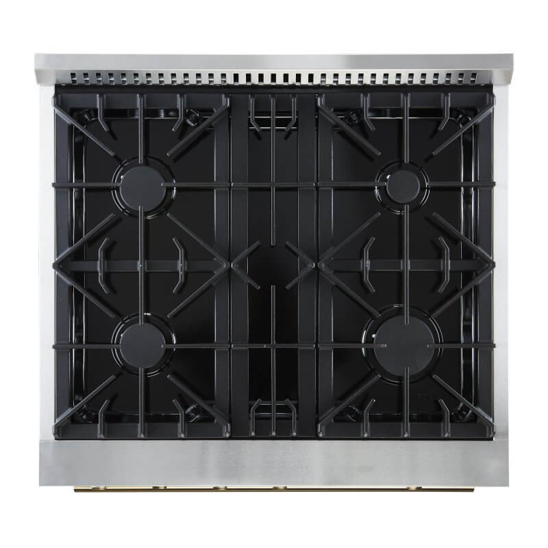 30" Forno Marco 4 Burners 4.32 cu.ft. Convection Oven Gas Range  - FFSGS6277-30BLK