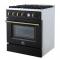 30" Forno Marco 4 Burners 4.32 cu.ft. Convection Oven Gas Range  - FFSGS6277-30BLK