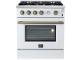 30" Forno Marco 4 Burners 4.32 cu.ft. Convection Oven Gas Range  - FFSGS6277-30WHT