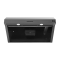 30″ FORNO Bari Espresso Under Cabinet in Black Range Hood with additional Brass Filter Handles - FRHUC5255-30BLK