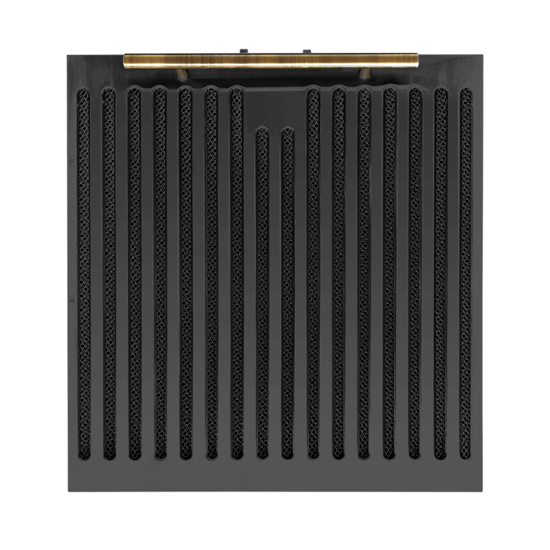 30″ FORNO Bari Espresso Under Cabinet in Black Range Hood with additional Brass Filter Handles - FRHUC5255-30BLK