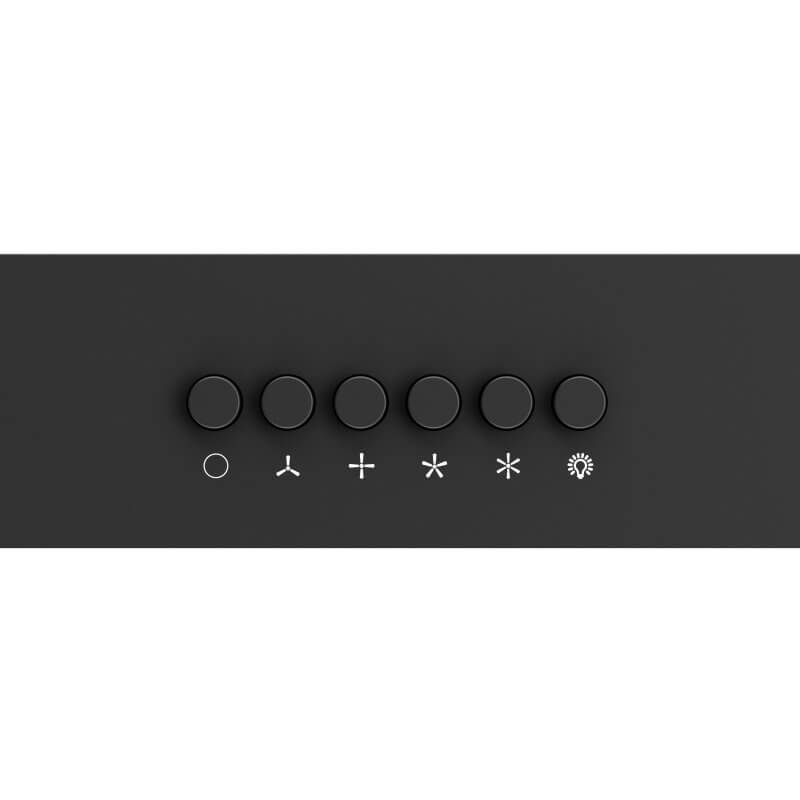 30″ FORNO Bari Espresso Under Cabinet in Black Range Hood with additional Brass Filter Handles - FRHUC5255-30BLK