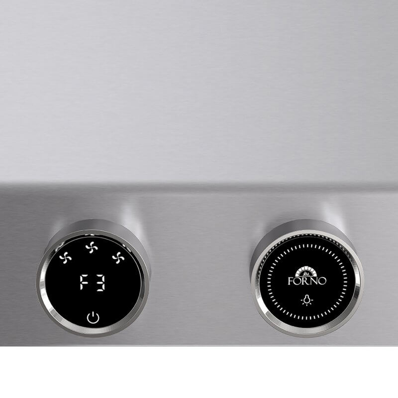 30″ Forno Biagio Wall Mounted Range Hood 600 CFM Knob Control Baffle Filter in Stainless Steel - FRHWM5009-30