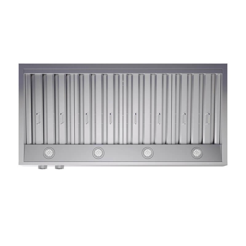 48″ Forno Biagio Wall Mounted Range Hood with 1200 CFM Knob Control Baffle Filter in Stainless Steel - FRHWM5009-48