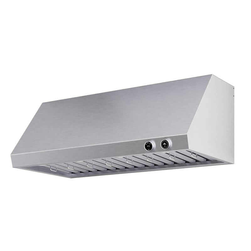 48″ Forno Biagio Wall Mounted Range Hood with 1200 CFM Knob Control Baffle Filter in Stainless Steel - FRHWM5009-48