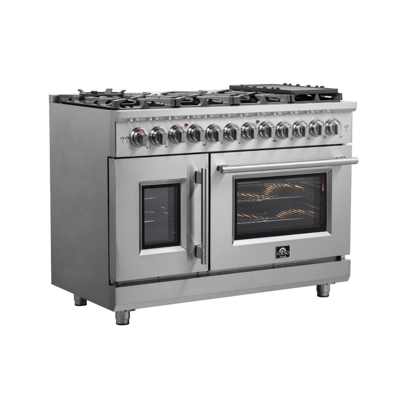 48″  Forno Massimo Freestanding French Door Dual Fuel Range - FFSGS6325-48