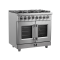 36″ FORNO Massimo Freestanding French Door Dual Fuel Range - FFSGS6325-36
