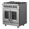 30″ FORNO Massimo Freestanding French Door Dual Fuel Range - FFSGS6325-30