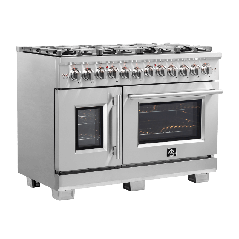 48″ Forno Capriasca Freestanding French Door Dual Fuel Range - FFSGS6387-48
