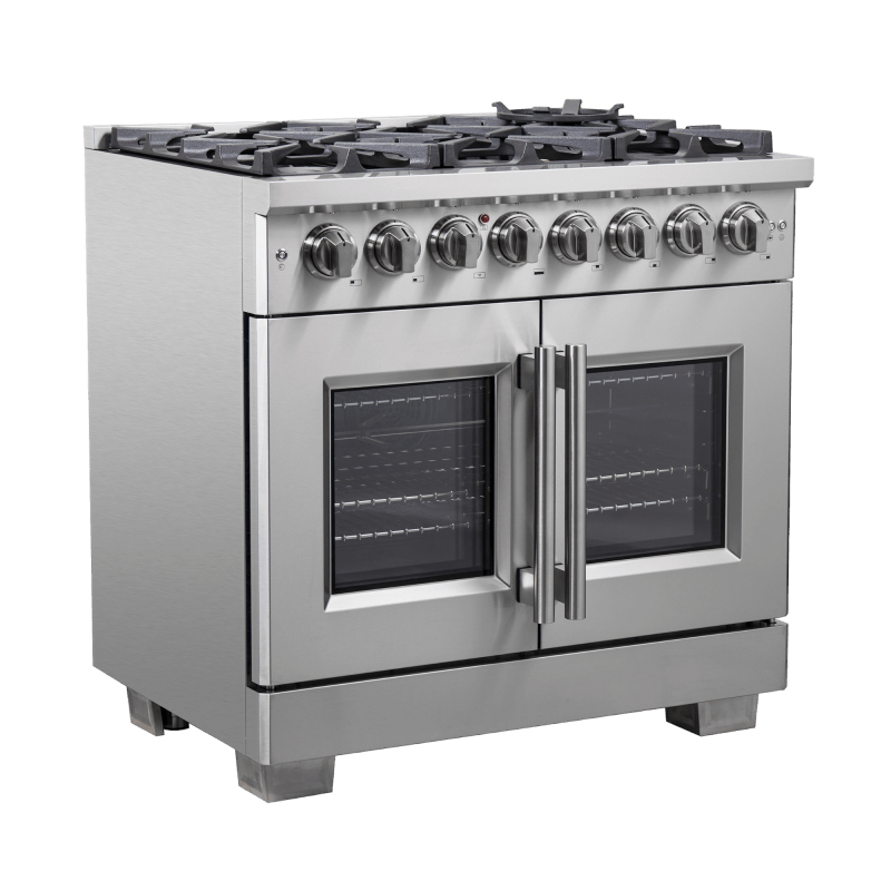 36″ Forno Capriasca Freestanding French Door Dual Fuel Range - FFSGS6387-36