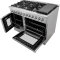 48" Forno Galiano French Door Dual Fuel Range with 6.58 Cu.Ft. Double Ovens in Stainless Steel - FFSGS6356-48