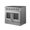 36" Forno Galiano French Door Dual Fuel Range with 5.36 Cu.Ft. True Convection Oven in Stainless Steel - FFSGS6356-36