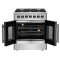 30" Forno Galiano French Door Dual Fuel Range All Stainless Steel with 5 Sealed Burners - FFSGS6356-30